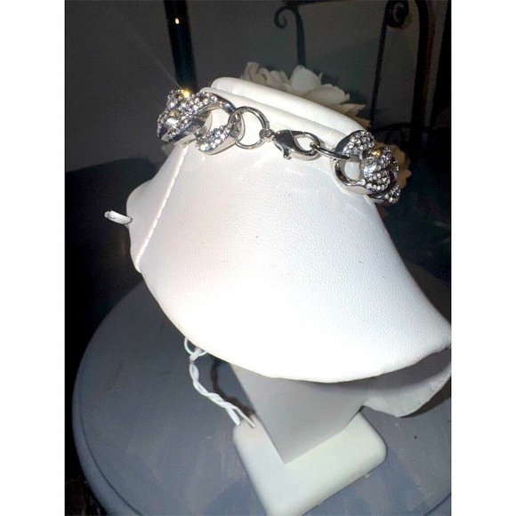 ICED OUT Silver Pave Stones Miami Cuban Link Statement bracelet 19” - Picture 5 of 10